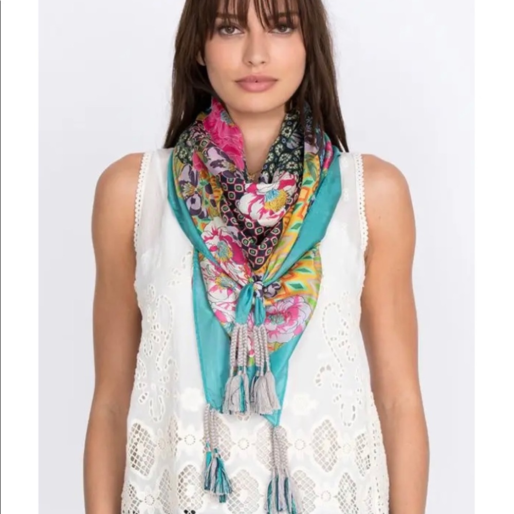 Johnny Was LA scarf beach cover up